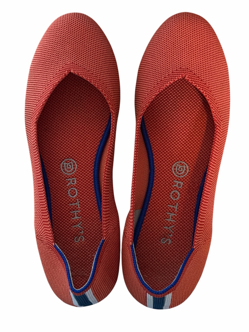 Rothy's Persimmon Orange Knit Slip-On Ballet Flat